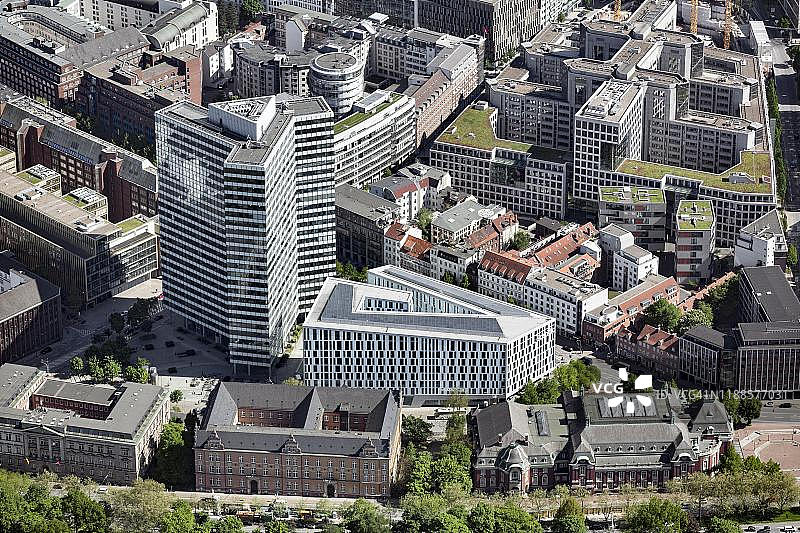 德国汉堡Emporio高层建筑和斯堪迪克酒店（原联合利华大楼）鸟瞰图片素材