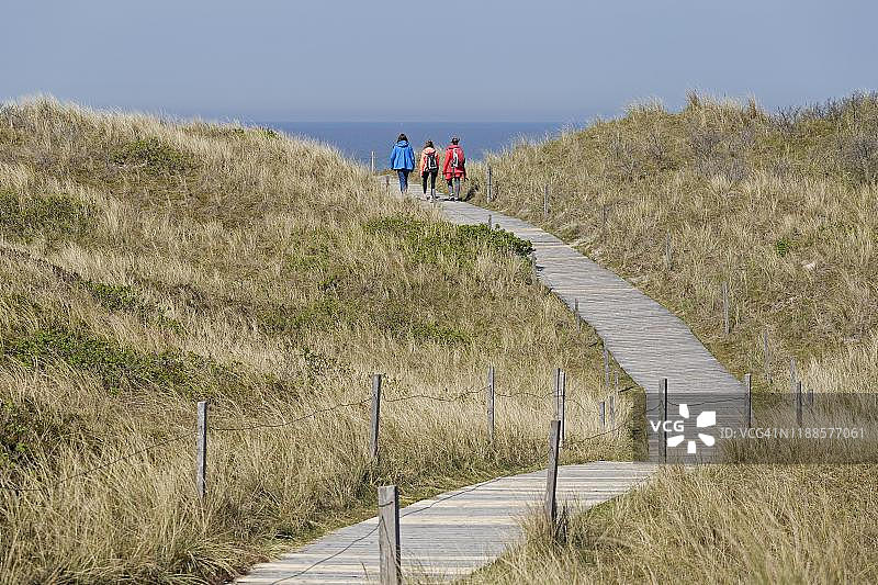 德国下萨克森州斯皮克罗格岛沙丘海滩之路图片素材