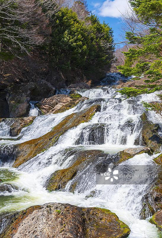 日本栃木县日光市汤泷瀑布图片素材