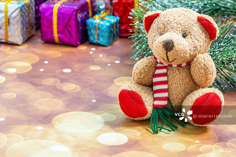 具有复制空间的圣诞季装饰品图片素材