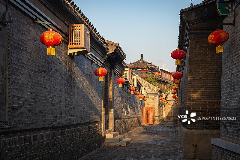 中国传统古典风格的胡同图片素材