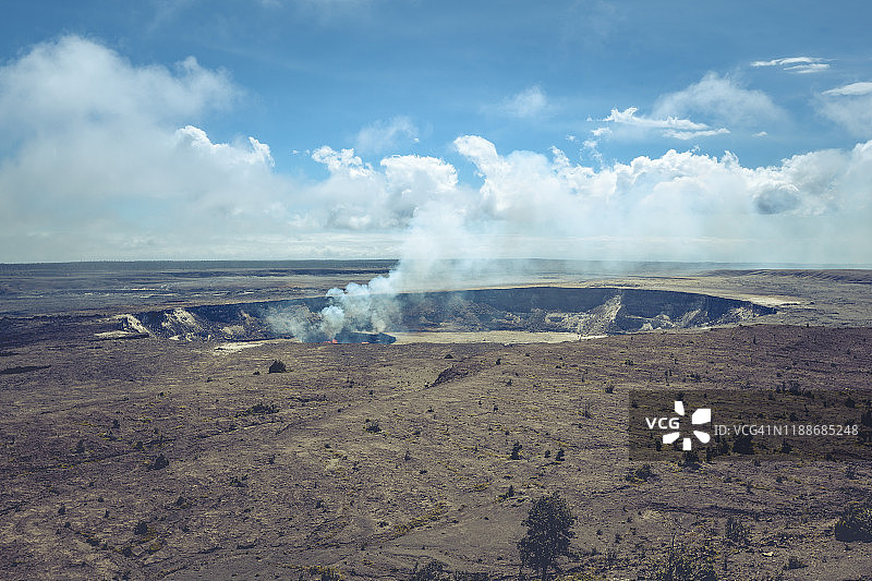 夏威夷大岛基拉韦厄火山哈雷茂茂火山口图片素材