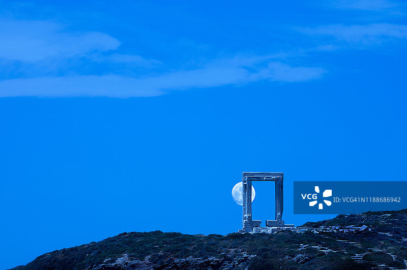 黄昏时分的古希腊遗址图片素材