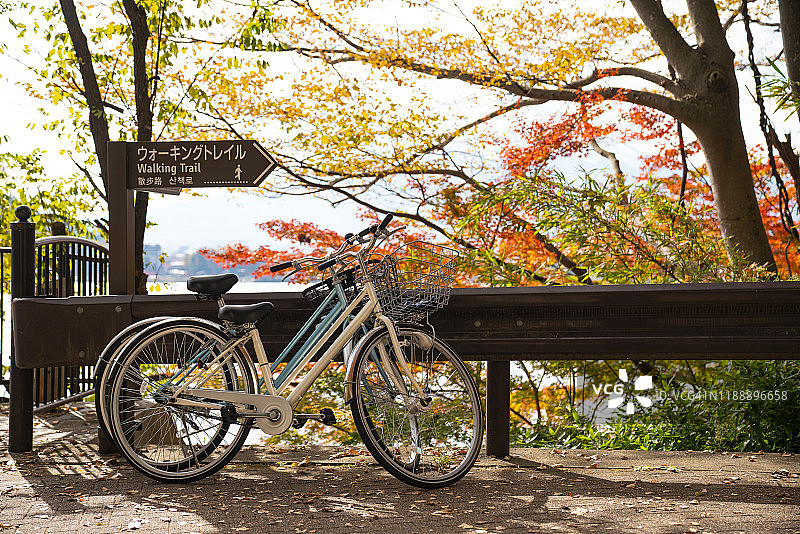 日本的复古风自行车图片素材