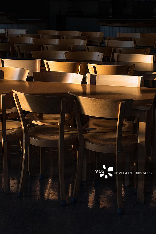 学校食堂的椅子图片素材