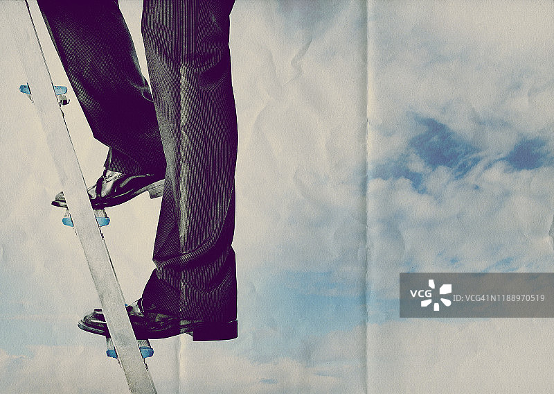 通往成功的攀登阶梯图片素材