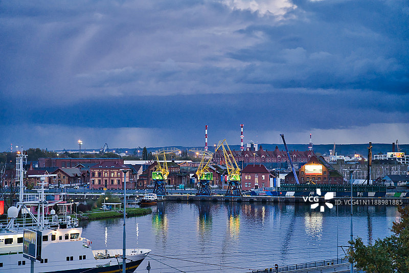 波兰什切青港口图片素材