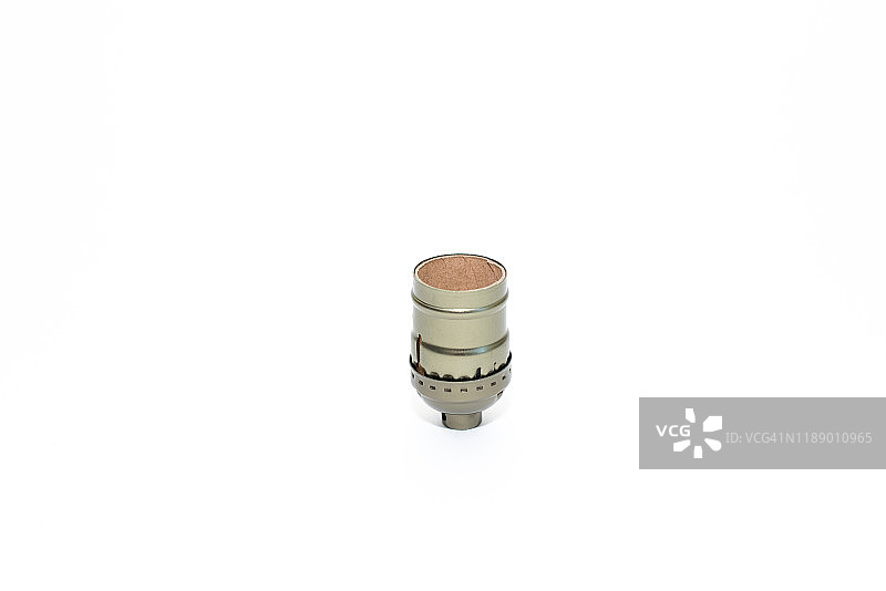 E27灯头灯座配件（白色背景，已隔离）图片素材