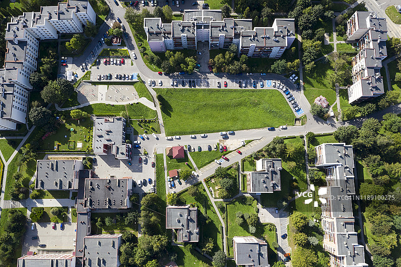 住宅区航拍图片素材