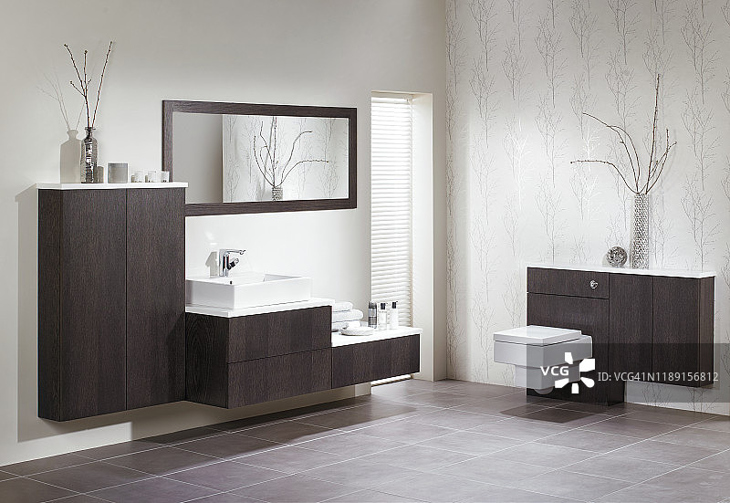 宽敞的浴室内部图片素材