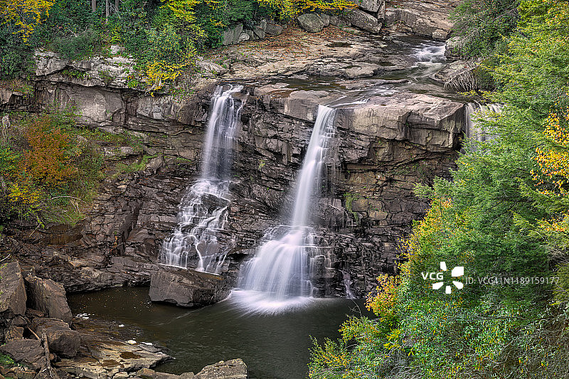 西弗吉尼亚州黑水瀑布图片素材