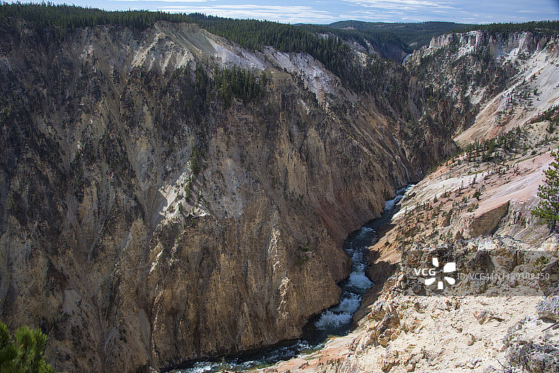 黄石大峡谷北缘图片素材