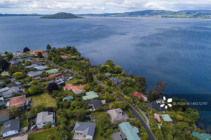 罗托鲁瓦鸟瞰图图片素材