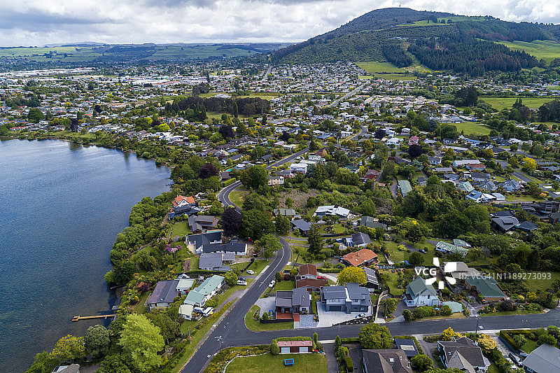 罗托鲁瓦鸟瞰图图片素材