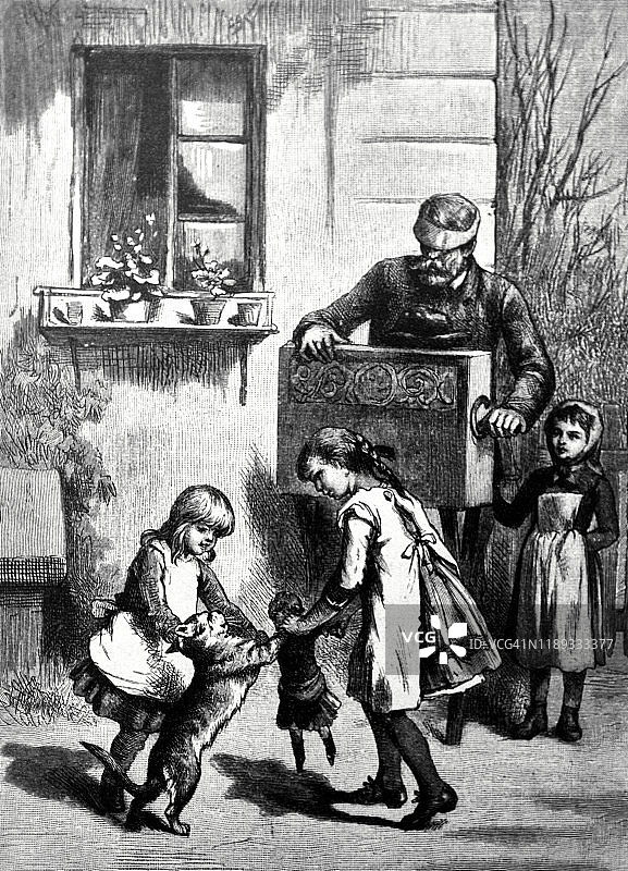 凯瑟琳为儿童表演图片素材