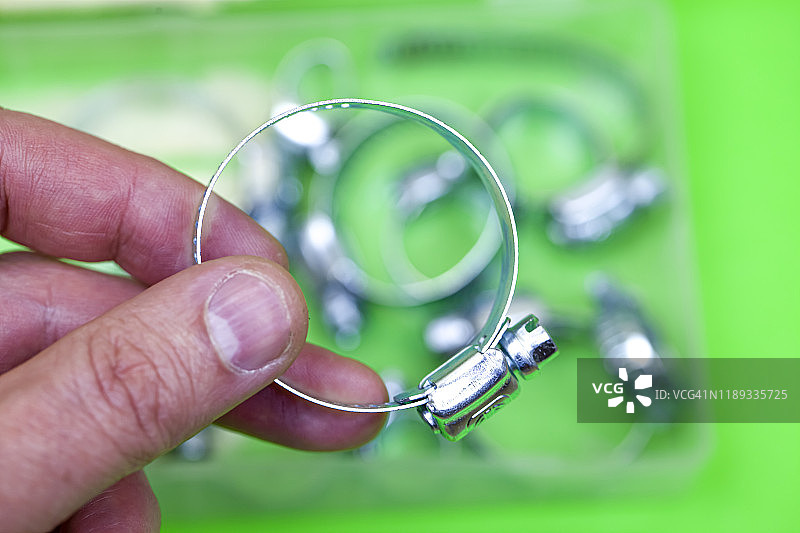 金属钢软管夹图片素材