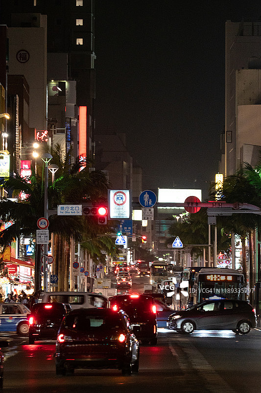 日本冲绳县那霸市国际通图片素材