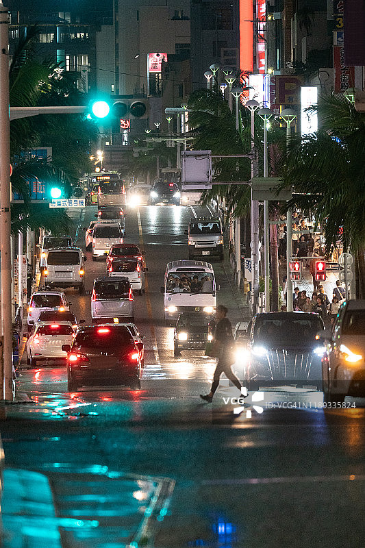 日本冲绳县那霸市国际通图片素材