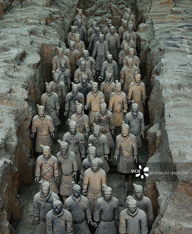 中国西安秦始皇兵马俑图片素材