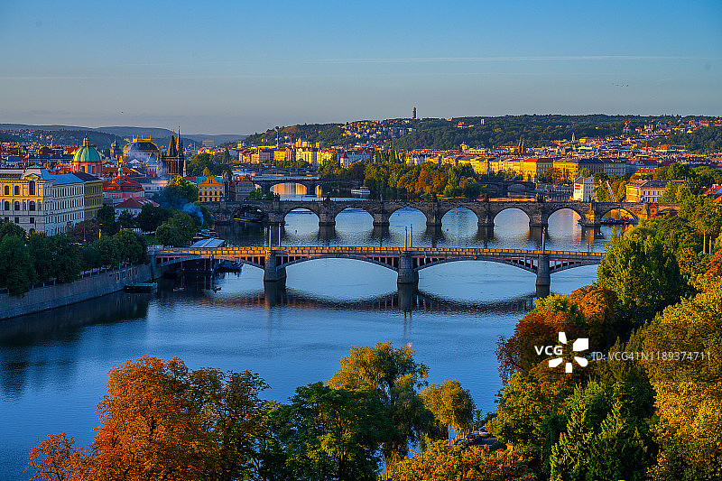 捷克共和国布拉格老城日出景色图片素材