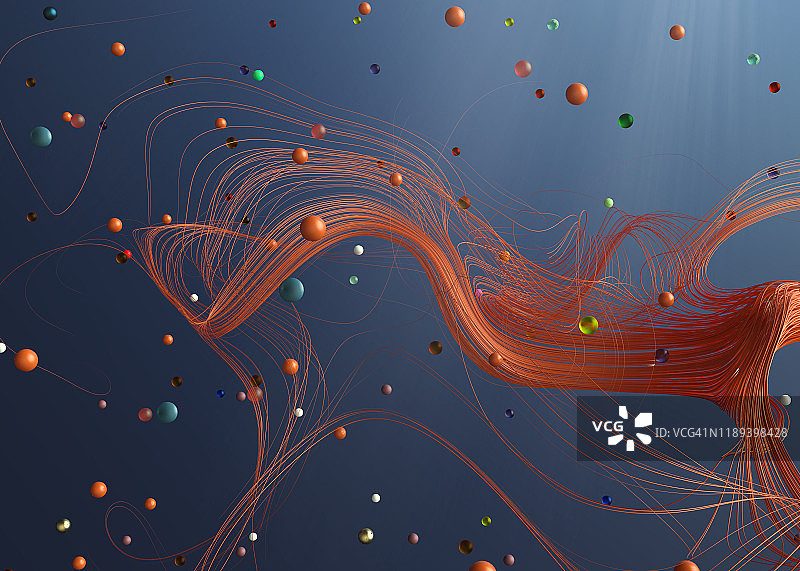 水中狂野的红发图片素材