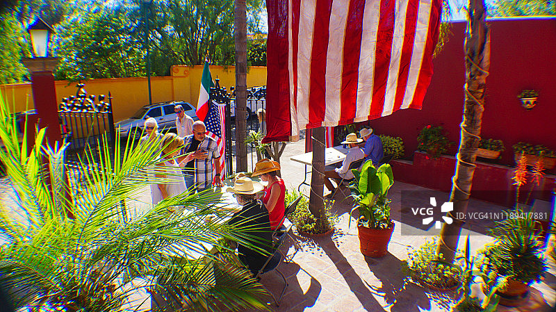 居住在国外的美国人登记投票图片素材