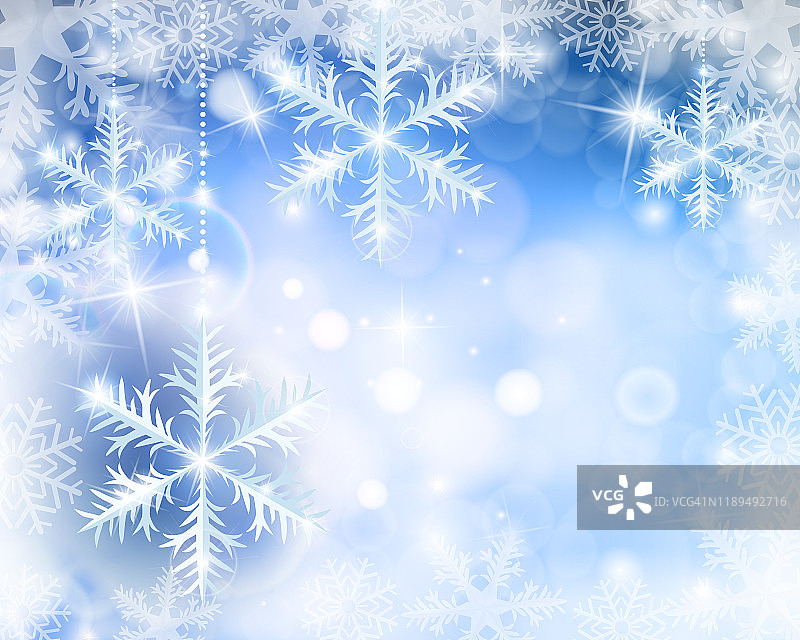 模糊的雪花背景图片素材
