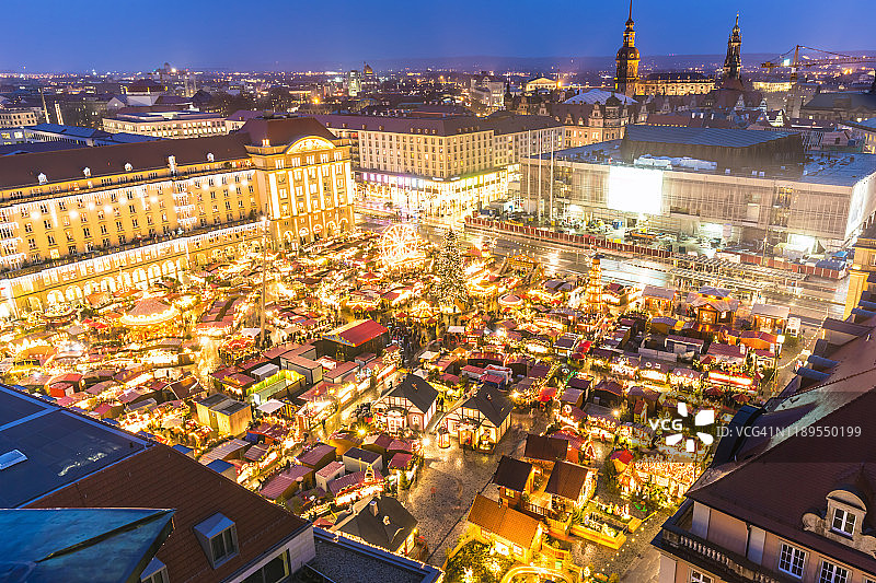 德累斯顿圣诞市场图片素材