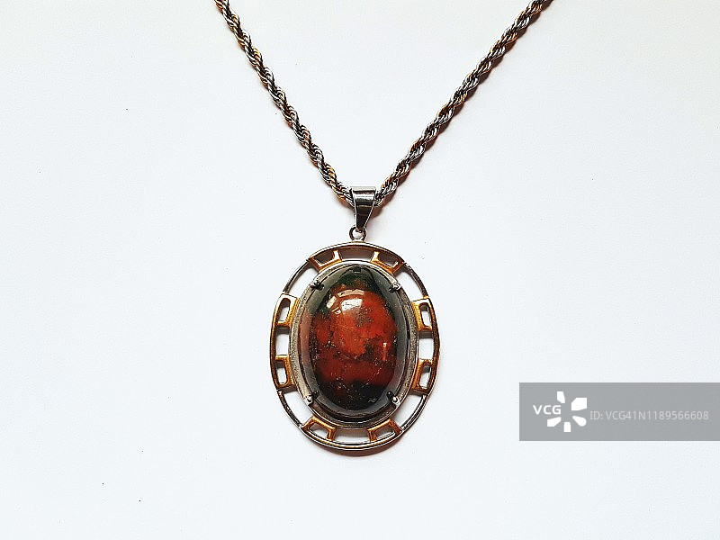 玛瑙项链特写图片素材