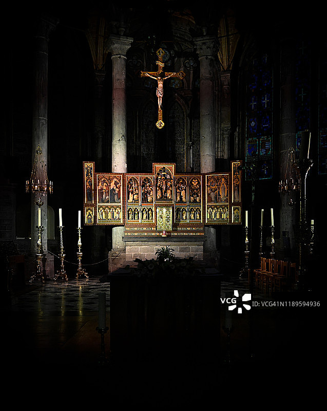 迪南大教堂内部图片素材