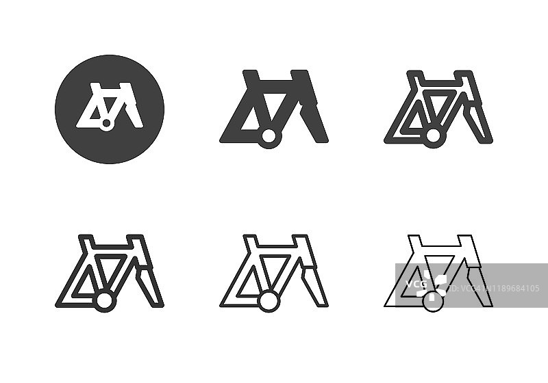 赛车自行车车架图标-多系列图片素材