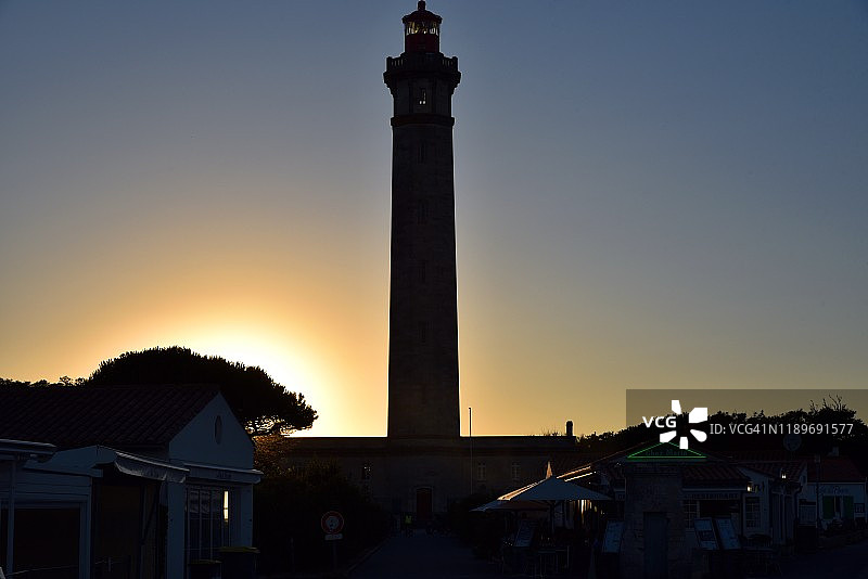 法国雷岛鲸鱼灯塔图片素材