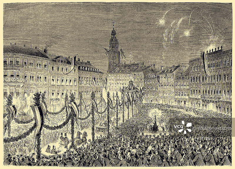 德国皇帝在法兰克福的招待会图片素材