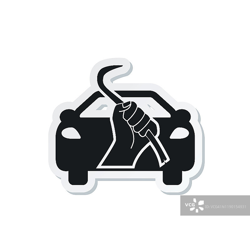 扁平风格汽车保险图标贴纸图片素材