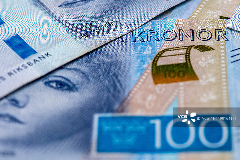 瑞典克朗纸币图片素材