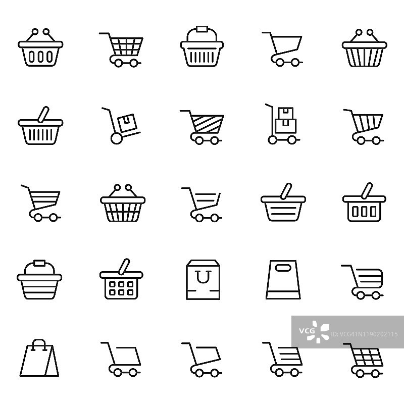 购物图标设置图片素材