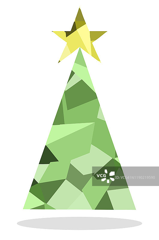 圣诞树贺卡插画图片素材