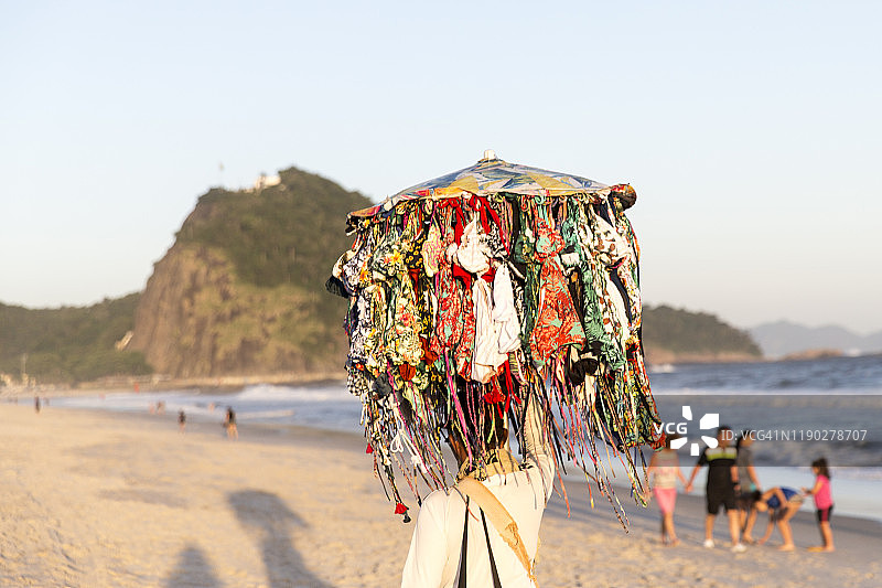 里约热内卢科帕卡巴纳海滩的日常生活图片素材
