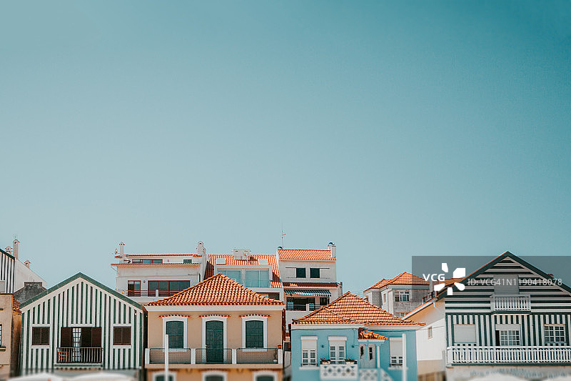 葡萄牙阿威罗科斯塔 nova 美丽的绿色建筑图片素材