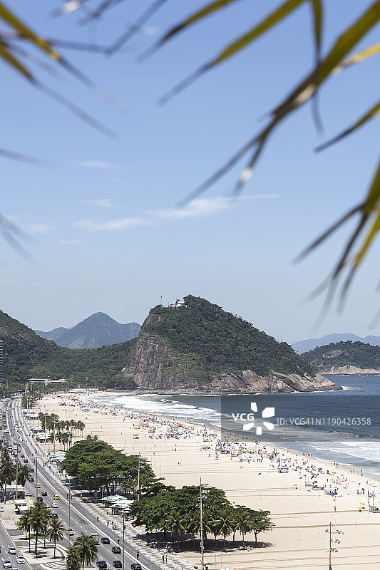 里约热内卢科帕卡巴纳海滩鸟瞰图图片素材