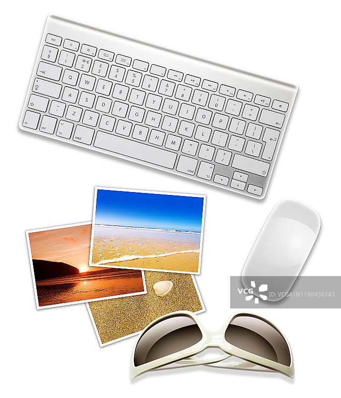桌面电脑旅行图片素材
