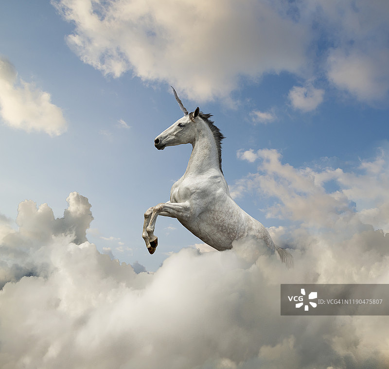 云中的独角兽图片素材