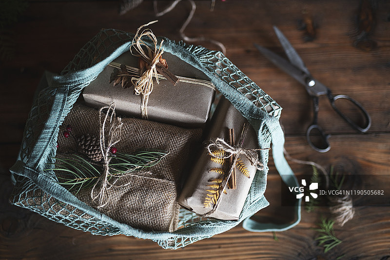 圣诞礼物袋图片素材