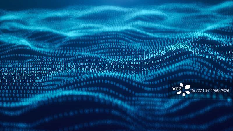 3D二进制代码图案抽象背景渲染图片素材