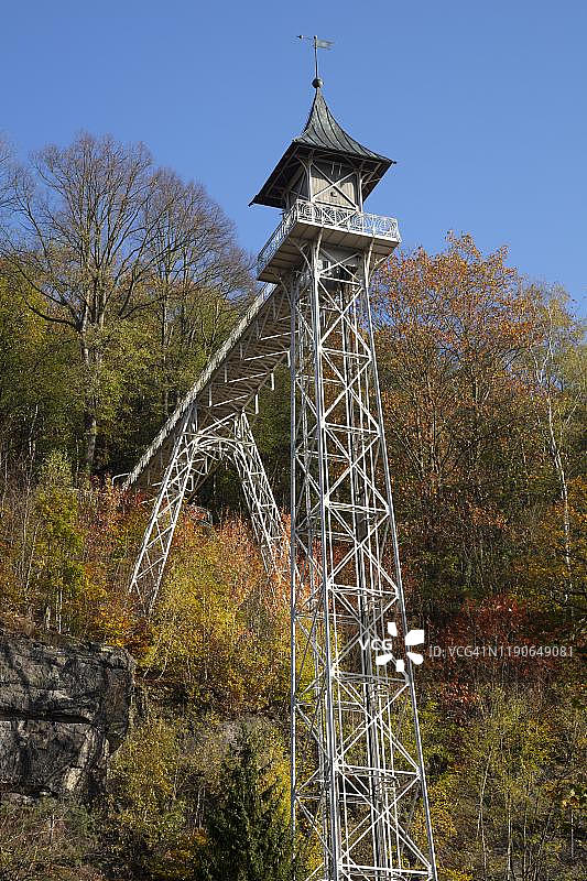 德国萨克森州巴德尚道的古老客运电梯图片素材