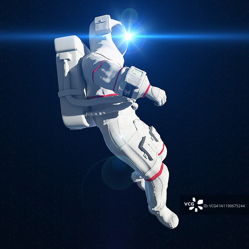 太空中的宇航员，插画图片素材