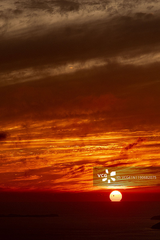 韩国保宁市壮丽的日落景色图片素材