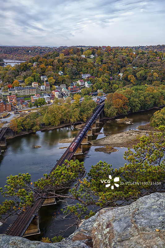 从马里兰高地眺望哈珀斯费里图片素材