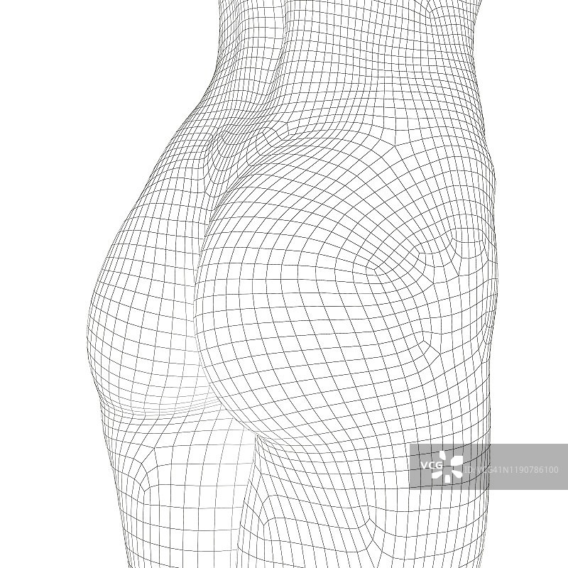 女性臀部，插图图片素材