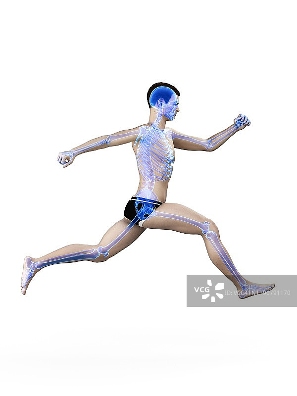 跑步的男人插画图片素材